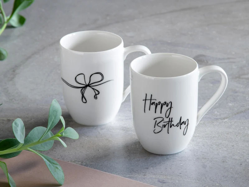 Villeroy & Boch Statement Henkelbecher Happy Birthday 0,29l Set 2tlg