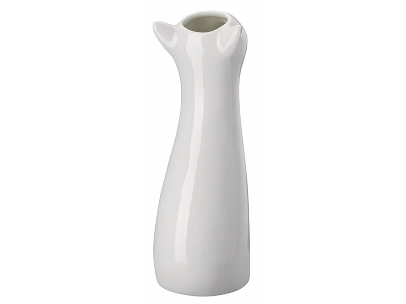 Hutschenreuther Katzen-Vase Weiss Vase 14 cm