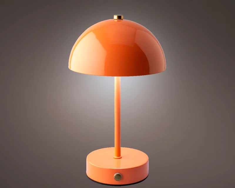 LED-Akku-Lampe aus Metall, für den Innenbereich, Terrakotta/Warmweiß, Ø 15 cm, H 25 cm