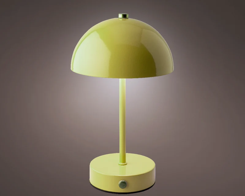LED-Akku-Lampe, Metall, Innenbereich, grün/warmweiß, Ø 15 cm, H 25 cm