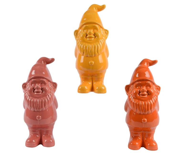 Gnom Keramik 3-farbig sortiert D10 H25cm
