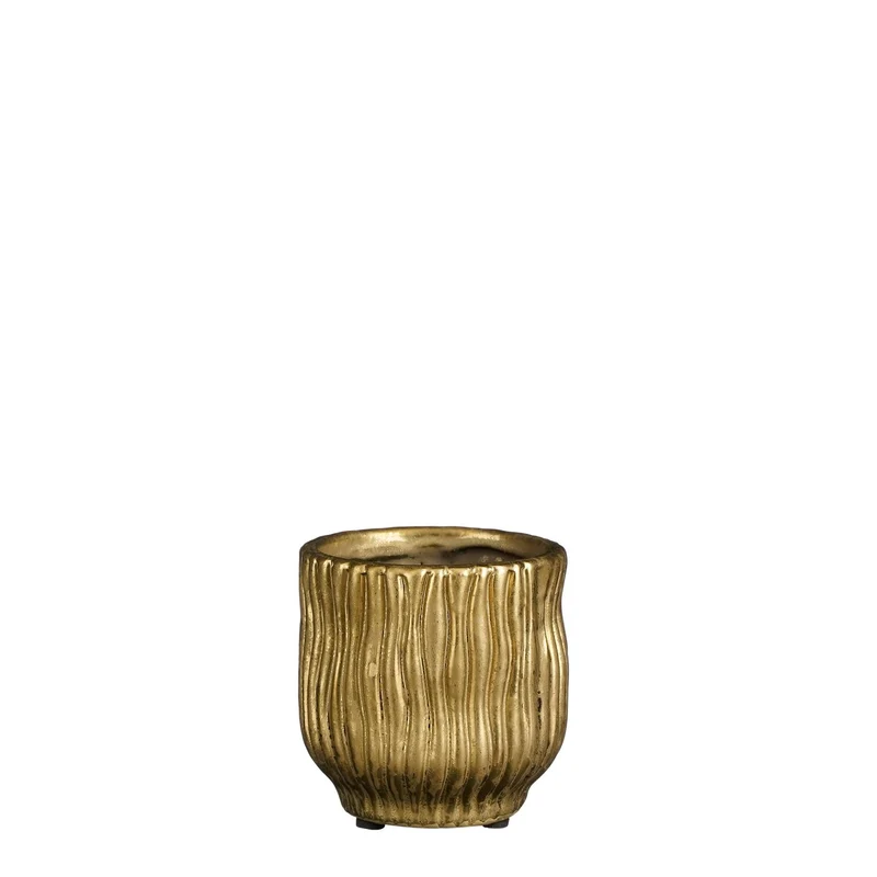 Ponta Topf rund gold - h10xd9,5cm