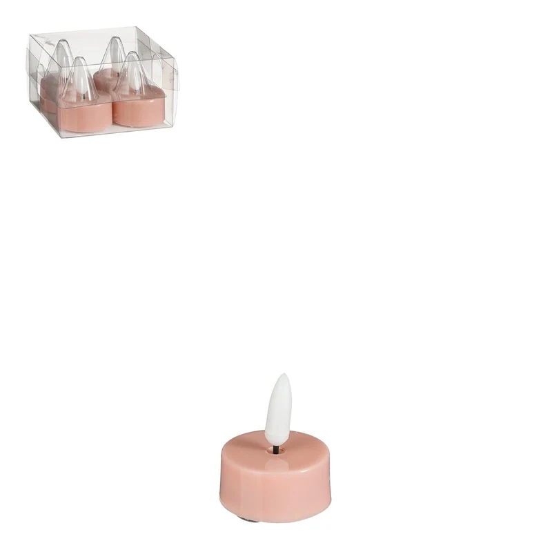 Teelicht led rosa 4 Stück batteriebetrieben - h4,6xd3,8cm