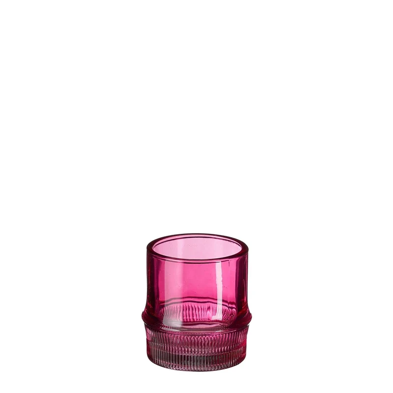 Teelichthalter Pyotr rosa - h8xd7,5cm