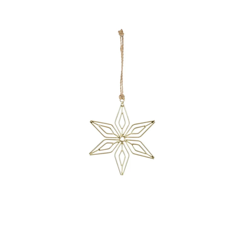 Ornament Schneeflocke gold - h1xd12cm
