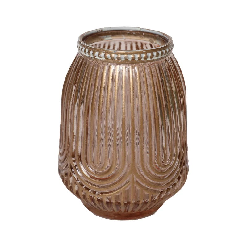 Vase Cadiz Metall 20x16x26cm Schwarz