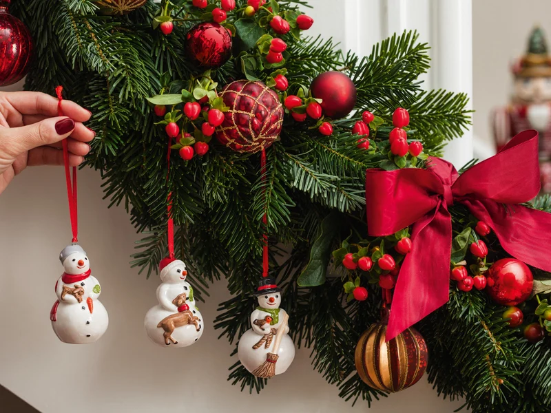 Villeroy & Boch Nostalgic Ornaments Ornamente Schneemänner 3tlg