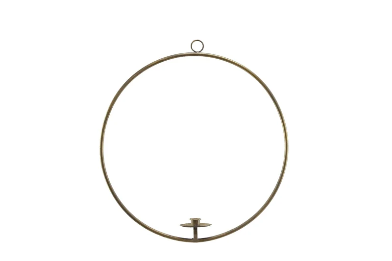 Metall-Kerzenhalter für Dinnerkerzen, 49x8x52cm, Gold