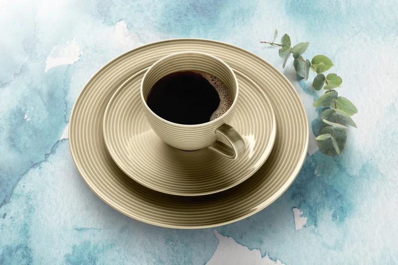 Seltmann Weiden Beat Sandbeige uni Kombi-Untertasse gross 16,5 cm
