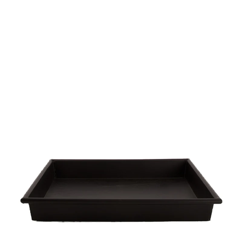 Tablett aus Metall 28x28x3,5cm Schwarz