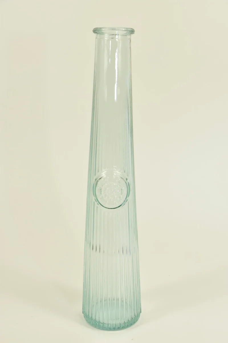 Flasche Mandala, klares Recyclingglas, D6,5 H32cm