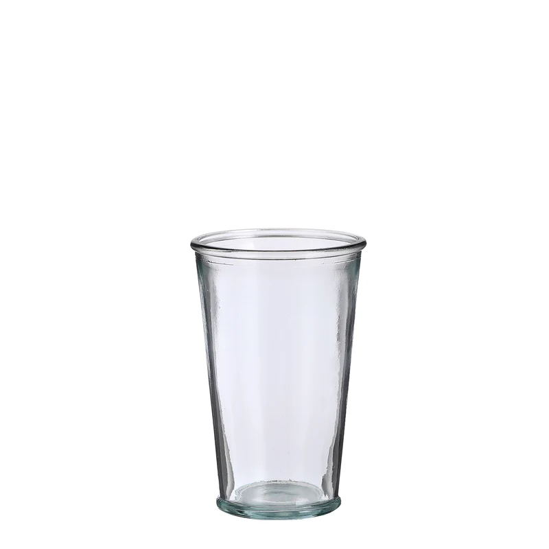 Trinkglas aus recyceltem Glas - H13 x D8 cm