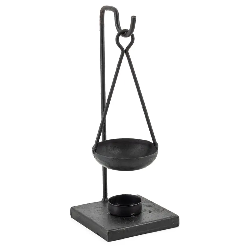 Duftbrenner Metall hängend 10x10x27cm schwarz