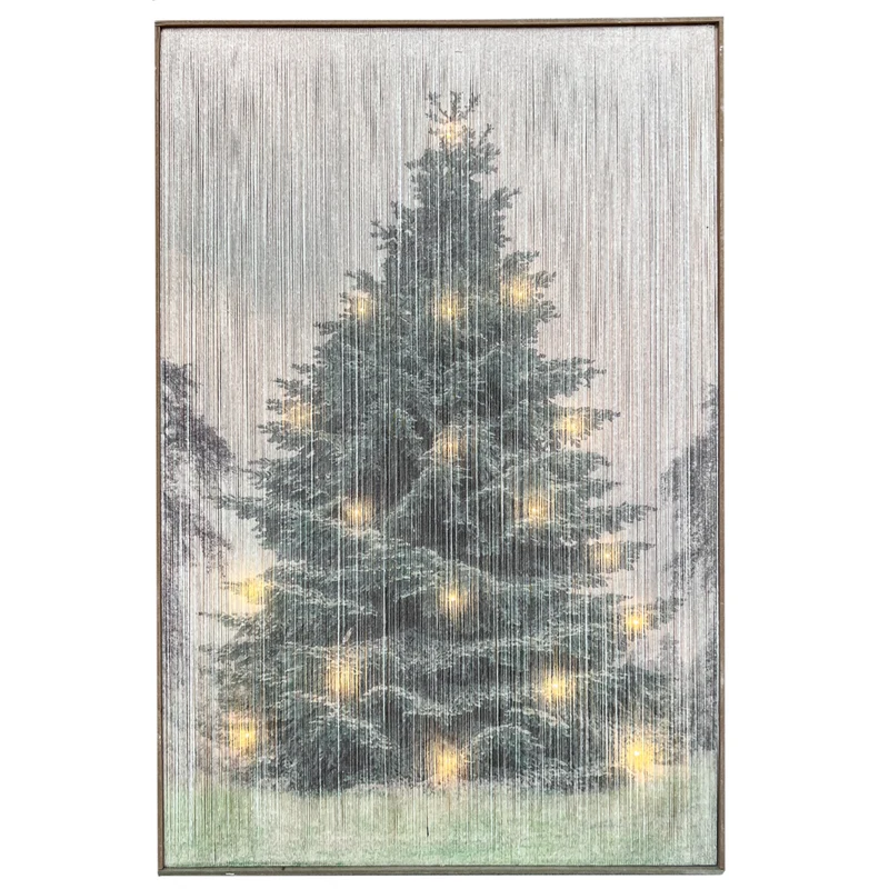 Malerei Draht Tannenbaum mit Beleuchtung 55.5x84x2.5cm