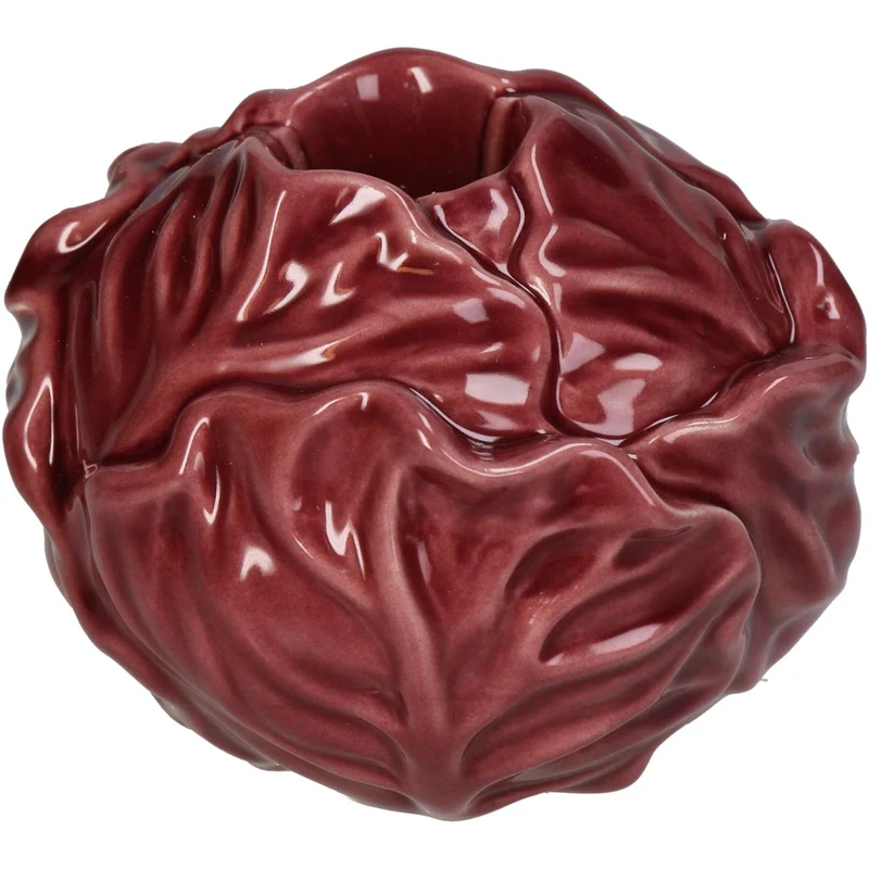 Kerzenständer Kohl Feines Steingut Rot 9.2x9.2x7.4cm