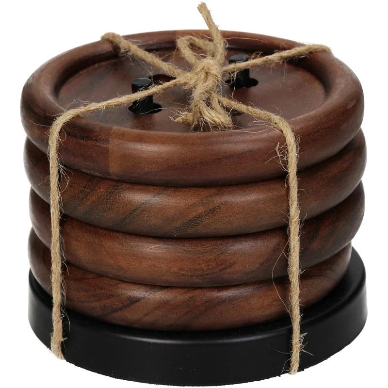 Untersetzer Holz Braun 10x10x10cm BOX/4