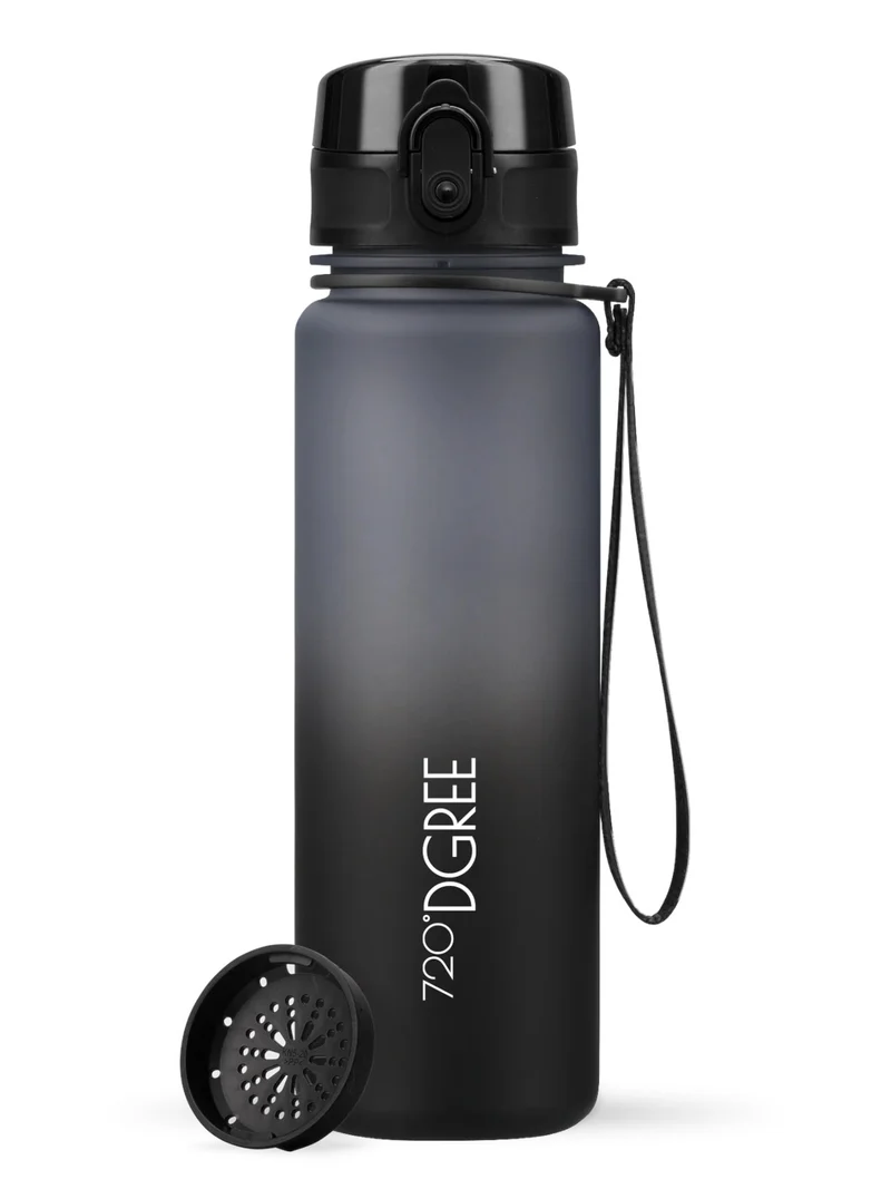 720°DGREE Trinkflasche uberBottle Multicolour softTouch mit Sieb stone gray/onyx black 0,5l