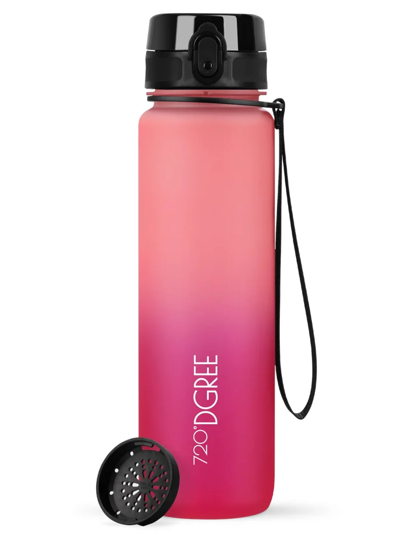720°DGREE Trinkflasche uberBottle Multicolour softTouch mit Sieb flamingo pink/fuchsia pink 1l