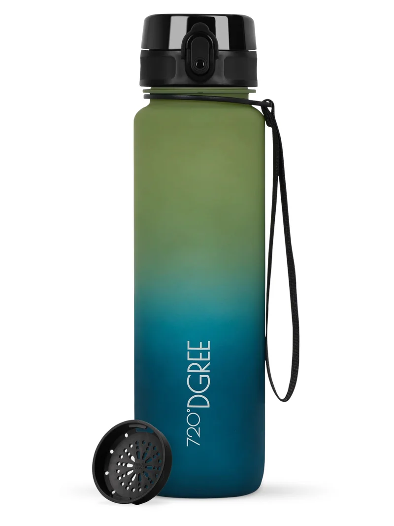 720°DGREE Trinkflasche uberBottle Multicolour softTouch mit Sieb kiwi green/smaragd green 1l