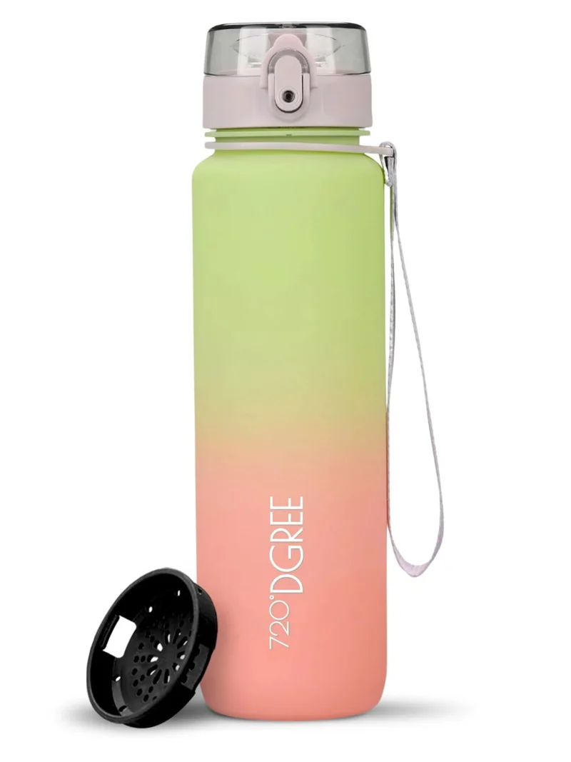 720°DGREE Trinkflasche uberBottle Multicolour softTouch mit Sieb mint/blush 1l