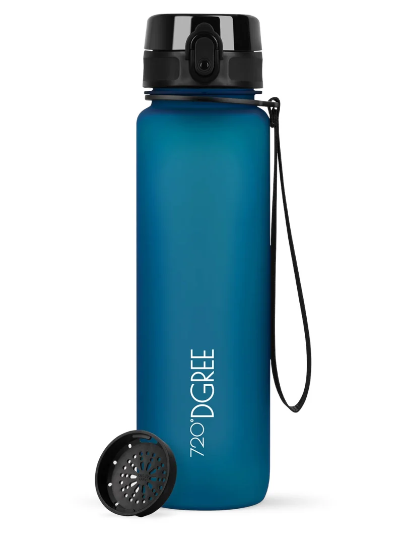 720°DGREE Trinkflasche uberBottle softTouch mit Sieb petrol blue 1l