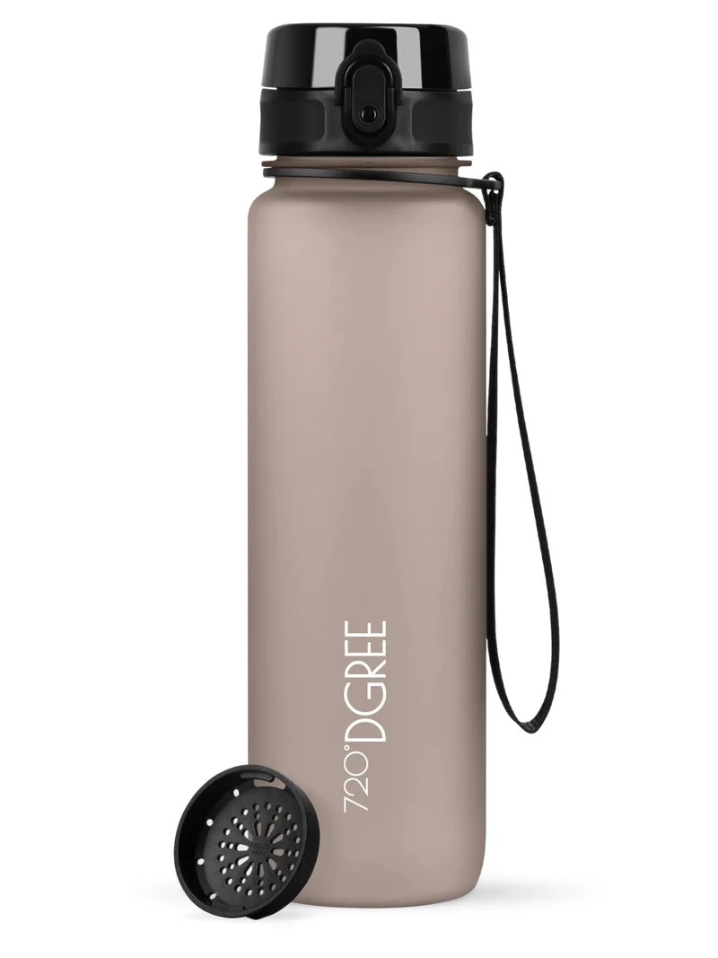 720°DGREE Trinkflasche uberBottle softTouch mit Sieb nougat brown 1l