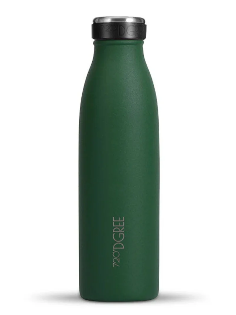 720°DGREE Isolier Trinkflasche milkyBottle Edelstahl forest green powder robust 0,5l