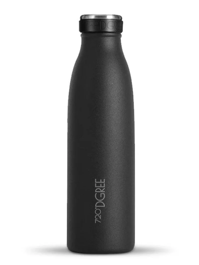 720°DGREE Isolier Trinkflasche milkyBottle Edelstahl onyx black powder robust 0,5l