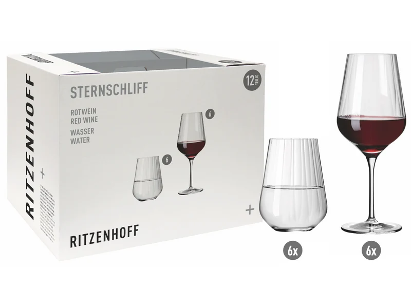 RITZENHOFF Sternschliff Rotwein/ Wasserglas Set H22 #1