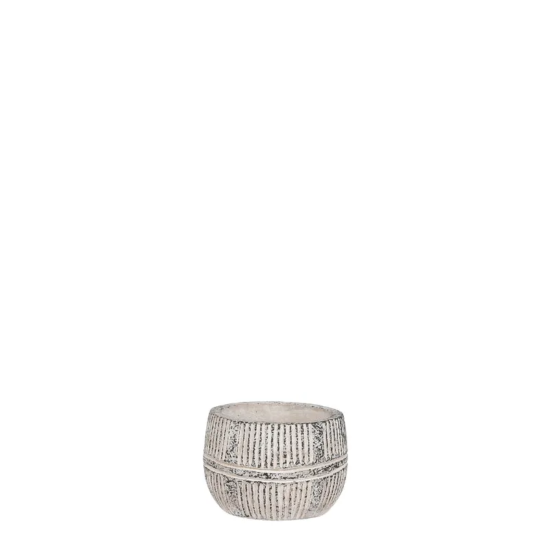 Olaf Topf rund grau - h20xd22,5cm