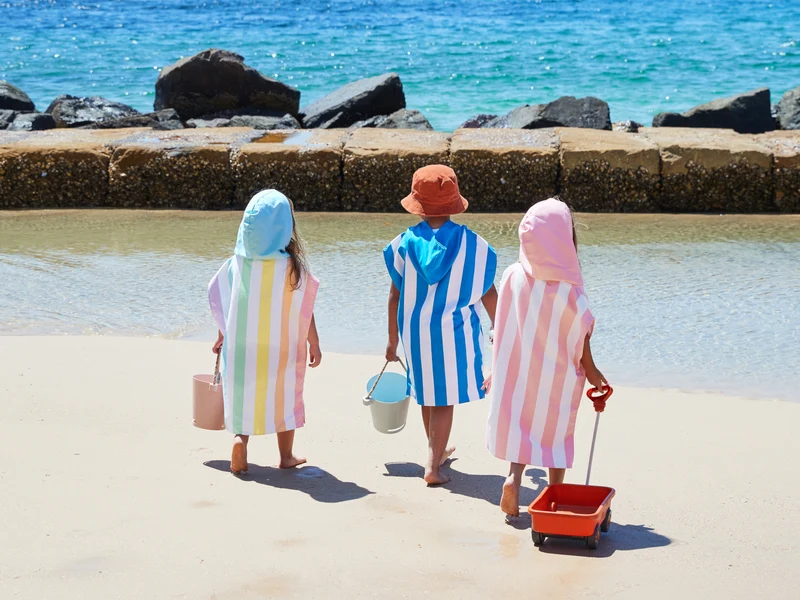 Dock & Bay Kinder-Badeponcho Unicorn Waves 66x49cm