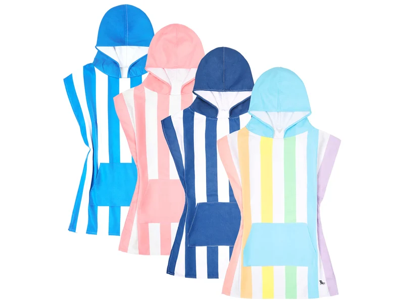 Dock & Bay Kinder-Badeponcho Whitsunday Blue 75x55cm
