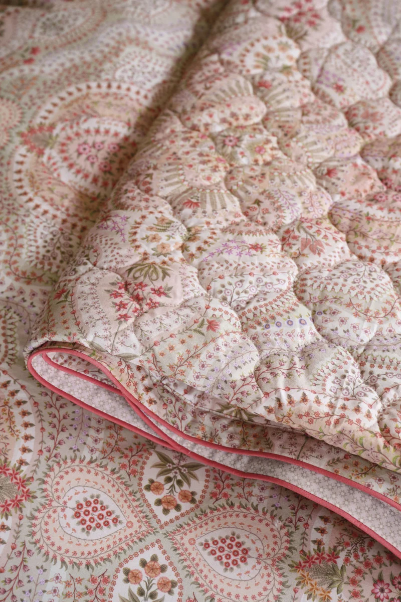 Pip Studio Moon Flower Decke hellrosa 220x260cm (1 Stück)