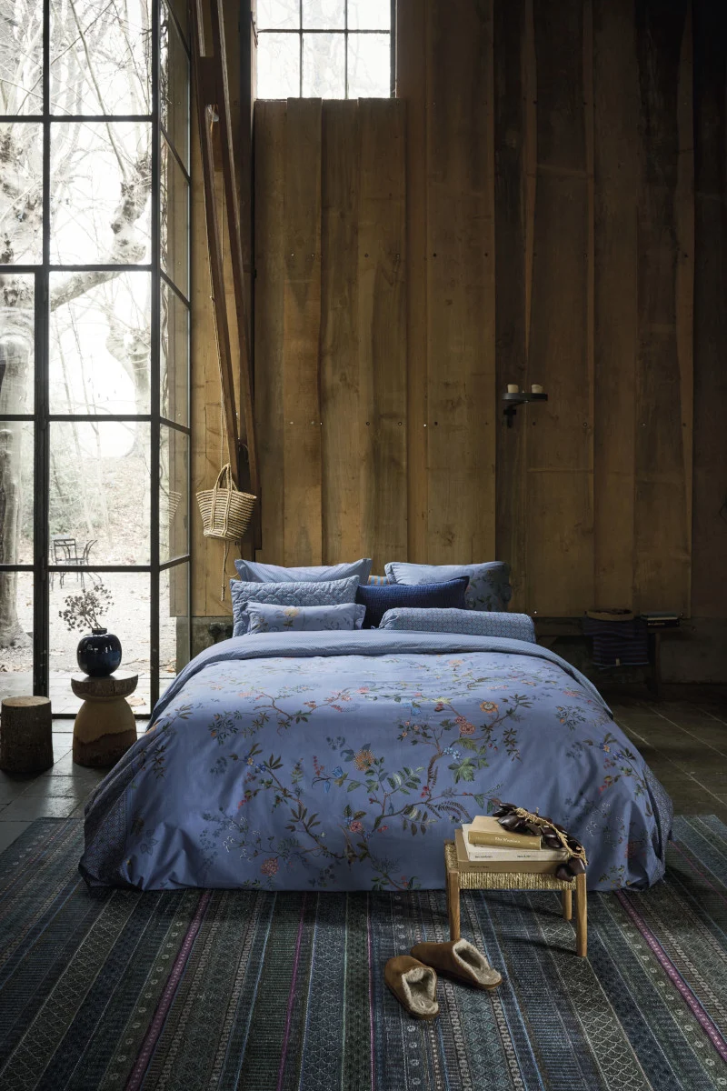 Pip Studio Bustani Bettwäsche blau 135x200cm (1 Stück)