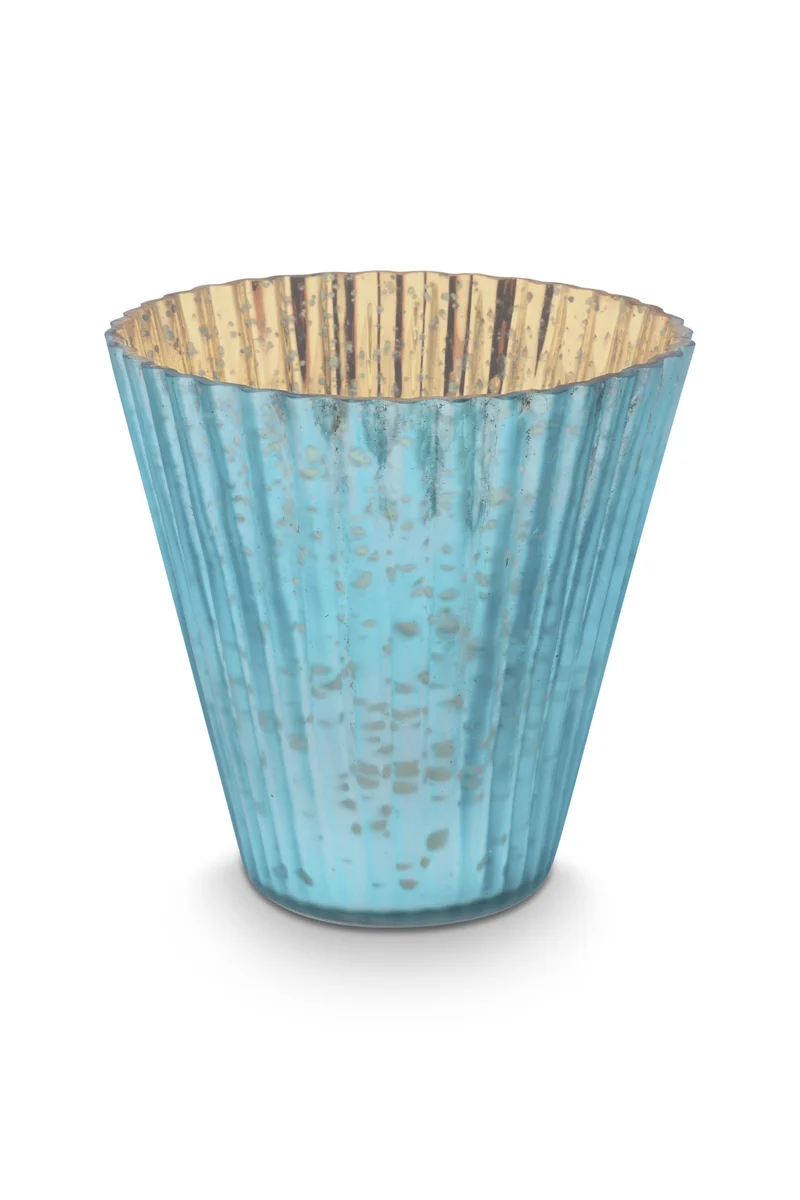 PIP STUDIO Love Birds Teelichthalter Glas blau 3er Set