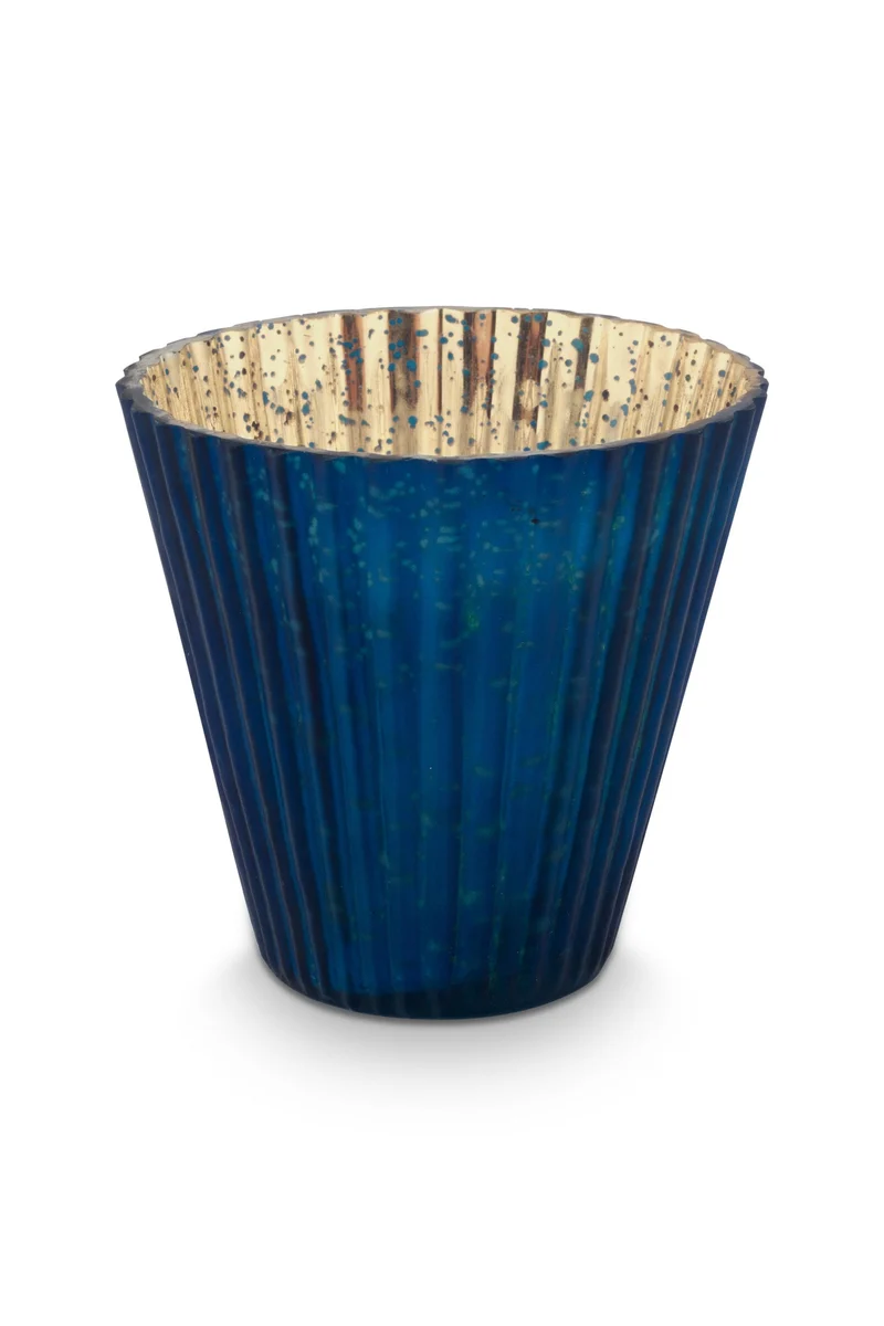 PIP STUDIO Love Birds Teelichthalter Glas blau 3er Set