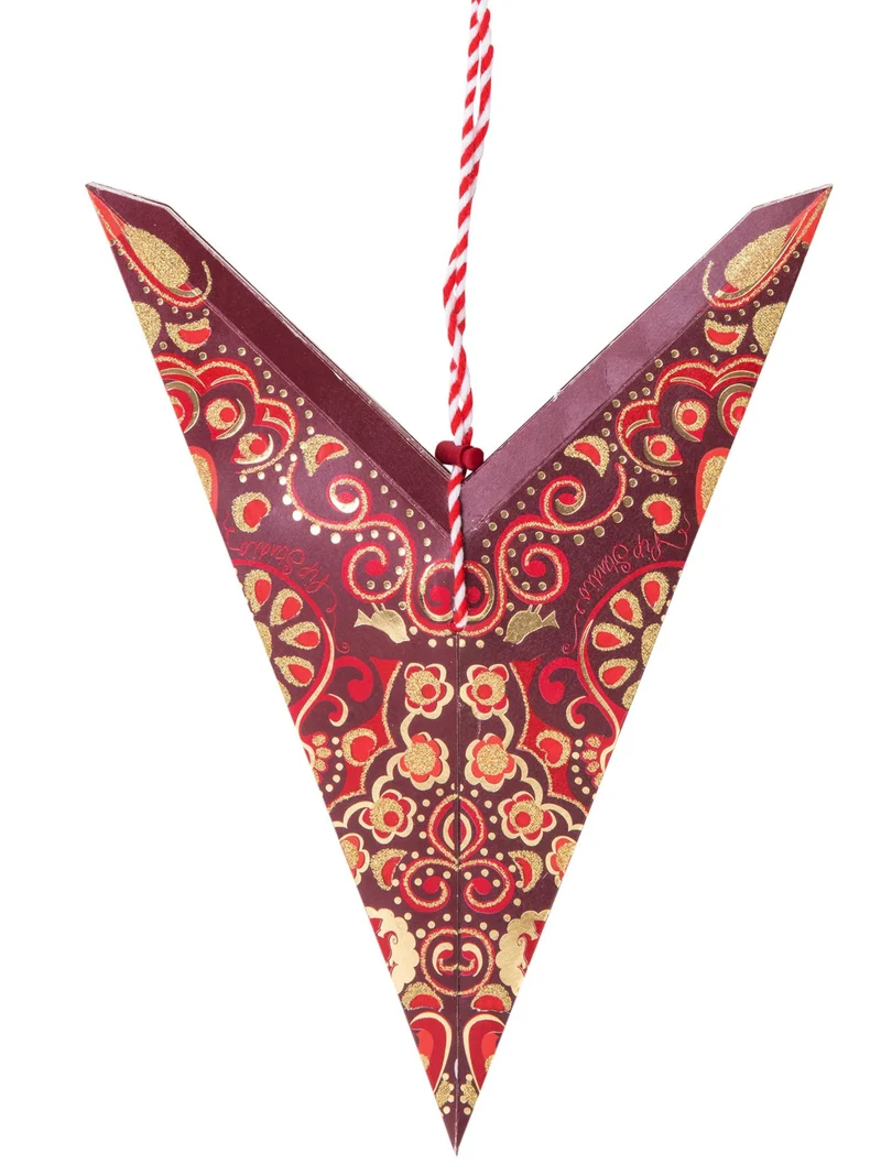 PIP STUDIO Christmas Overall Print Weihnachtsstern dunkelrot 110cm