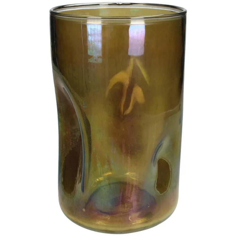 Kerzenständer Glas Braun 15x15x26cm