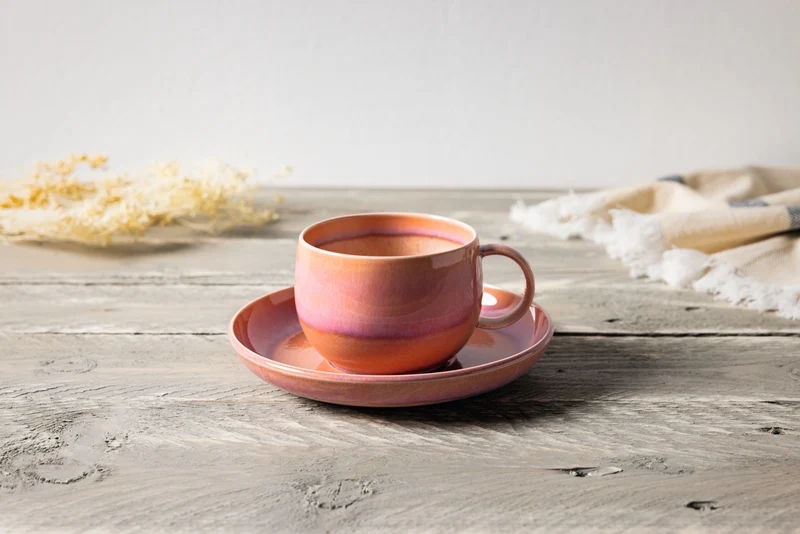 like. by Villeroy & Boch Perlemor Coral Kaffeeuntertasse 16 cm Set6