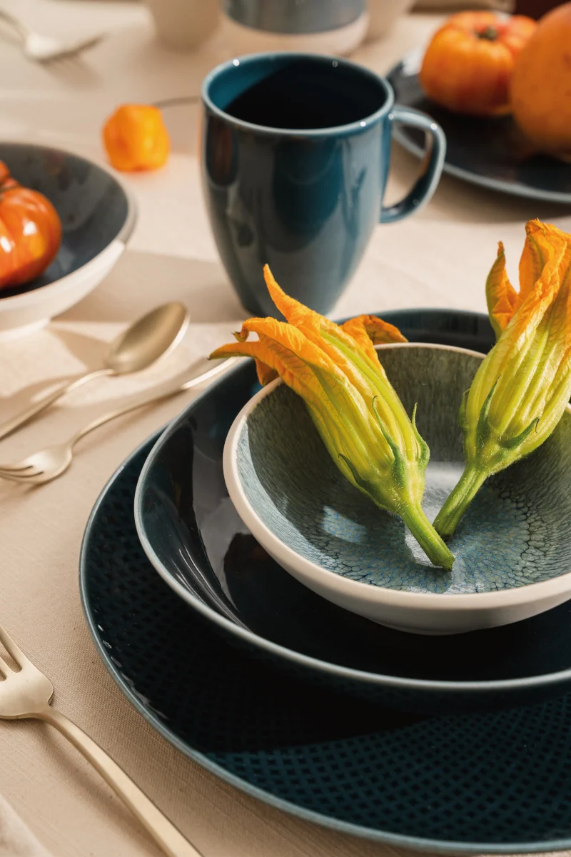 Rosenthal Junto Ocean Blue/Aquamarine Kombiset Espresso 24tlg