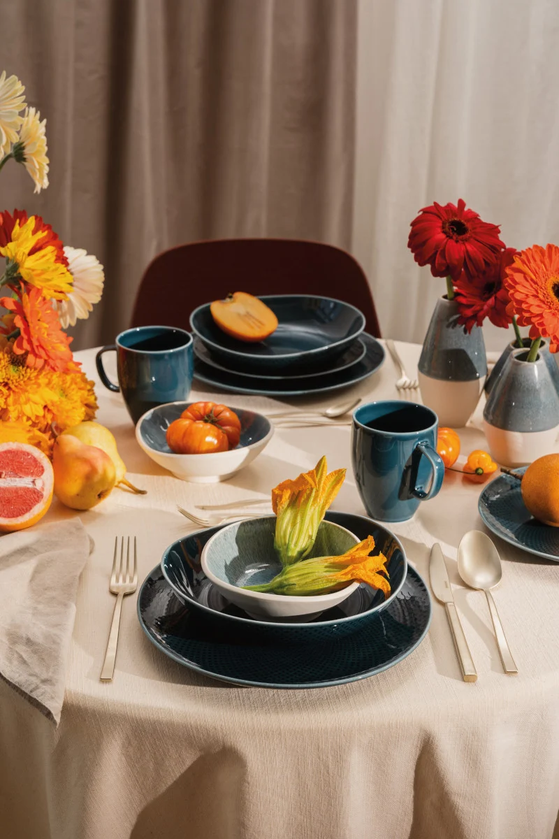 Rosenthal Junto Ocean Blue/Aquamarine Kombiset Espresso 24tlg