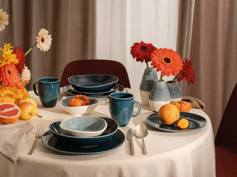 Rosenthal Junto Ocean Blue/Aquamarine Kombiset Espresso 24tlg