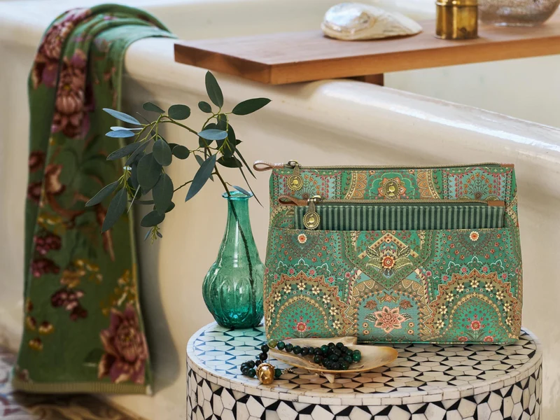PIP STUDIO Caryn Kosmetiktasche Combi Jabali grün 26cm
