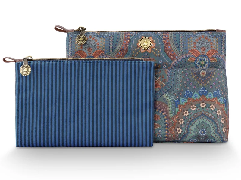 PIP STUDIO Caryn Kosmetiktasche Combi Jabali blau 26cm