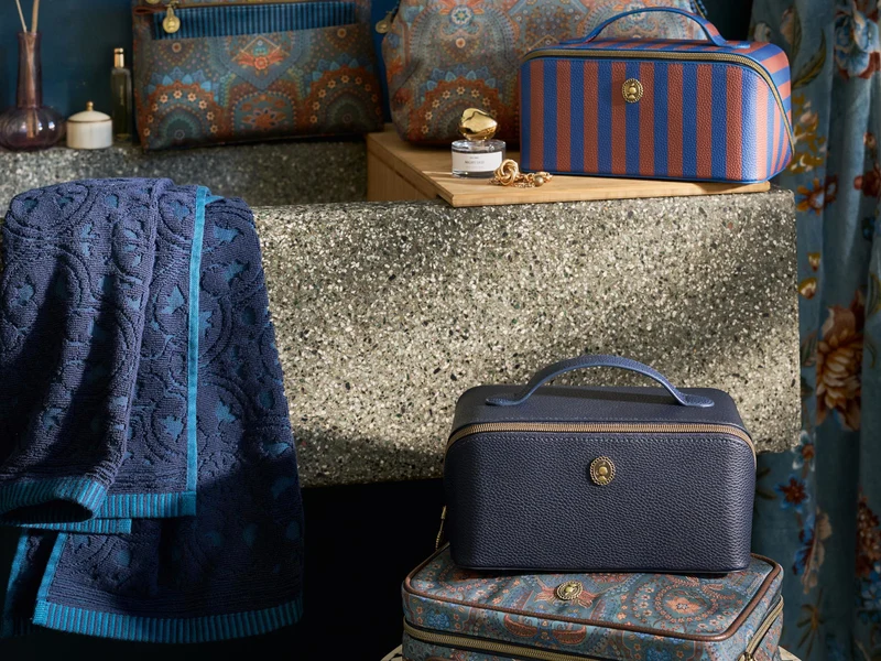 PIP STUDIO Caryn Kosmetiktasche Combi Jabali blau 26cm
