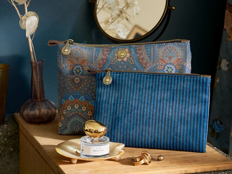 PIP STUDIO Caryn Kosmetiktasche Combi Jabali blau 26cm
