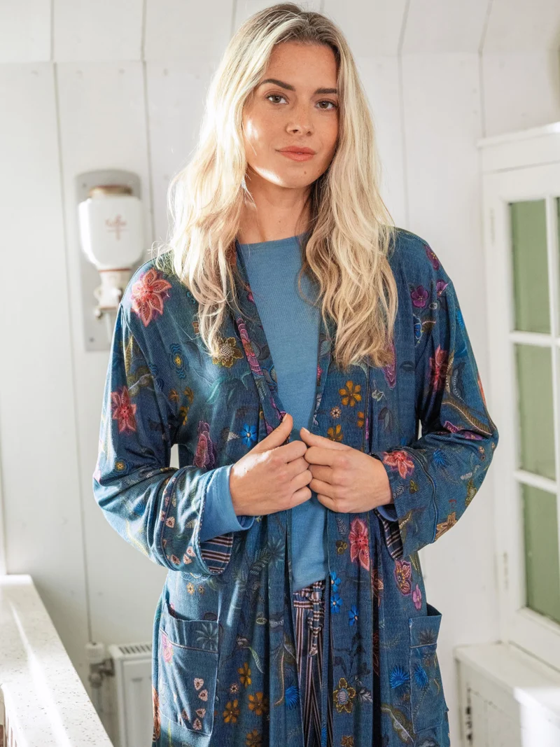PIP STUDIO Nisha Kimono Flower Blue XL