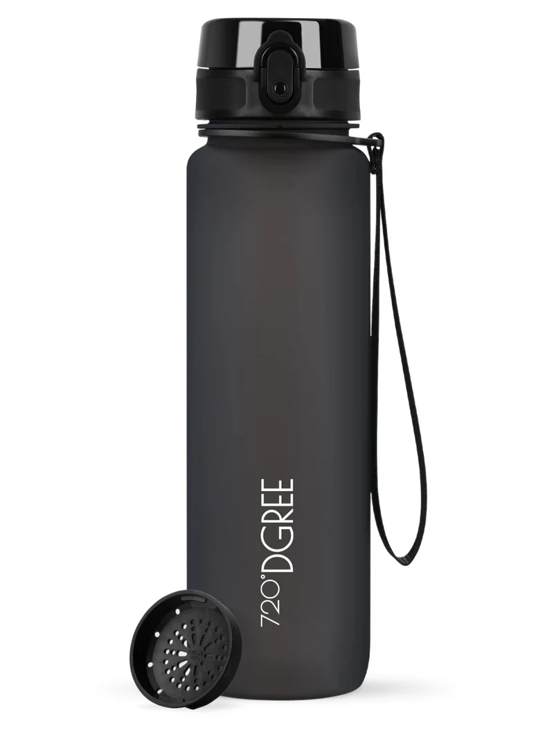 720°DGREE Trinkflasche uberBottle softTouch mit Sieb onyx black 1l