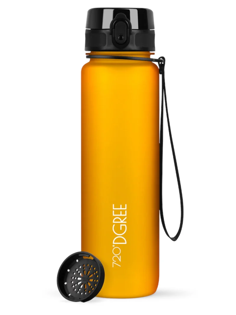 720°DGREE Trinkflasche uberBottle softTouch mit Sieb honey yellow 1l