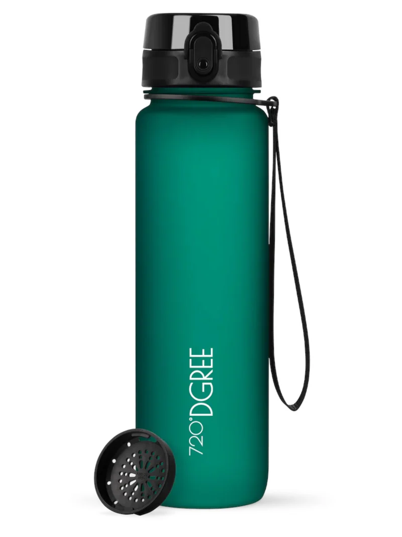 720°DGREE Trinkflasche uberBottle softTouch mit Sieb emerald green 1l